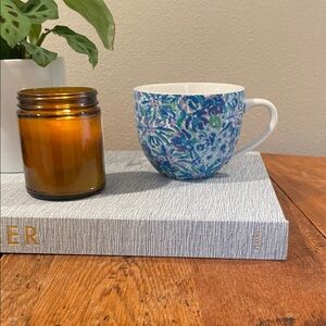 Lilly Pulitzer Blue Floral Ceramic Mug